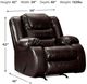 Signature Design by Ashley® Vacherie Chocolate Manual Rocker Recliner-1