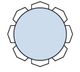 Bermex® Customizable Glass Top Dining Table with Toscan Base-1