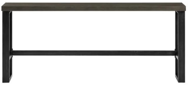 Powell® Haywood Gray Sofa Bar Table with Gunmetal Base-3