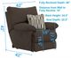 Catnapper Lenny Chocolate Power Lay Flat Recliner-2
