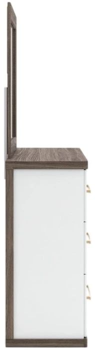 Signature Design by Ashley® Mazilar Brown/White Dresser and Mirror-2