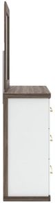 Signature Design by Ashley® Mazilar Brown/White Dresser and Mirror-2