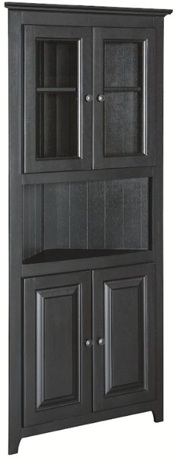 Archbold Furniture Customizable Pine Corner Cabinet-0