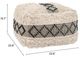Zuo® Modern Pisco Beige Black Ottoman-3