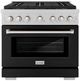 ZLINE Paramount 36" 5.2 cu. ft. Satin Stainless Steel Paramount Dual Fuel Range with 6 Burner DuoPro™ Cooktop and Electric Convection Oven-0