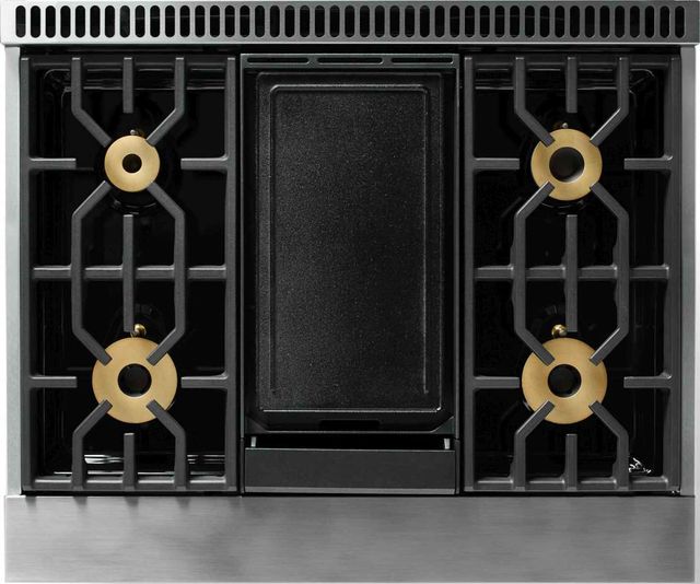 Viking® 7 Series 36" Antique Bronze Pro Style Dual Fuel Range with Griddle-3