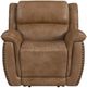 Flexsteel® Beau Silt Tan Power Recliner with Power Headrest-1