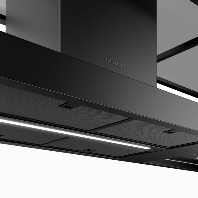 Faber T-Shelf 70" Matte Black Island Range Hood-2