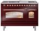 Ilve® Nostalgie II Series 48" Burgundy Pro Style Dual Fuel Range-1