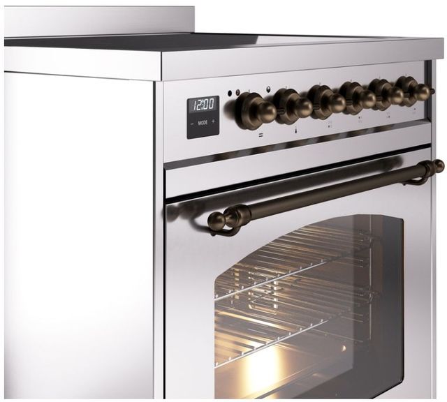 Ilve® Nostalgie II Series 30" Stainless Steel Pro Style Induction Range-1