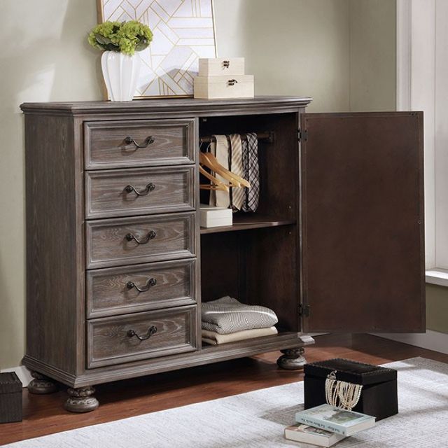 Furniture of America® Lysandra Rustic Natural Armoire-1