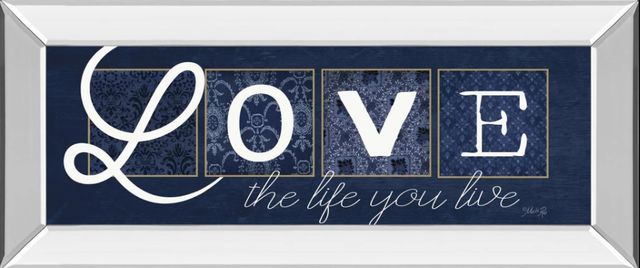 Classy Art Love The Life You Live by Marla Rae Mirror Framed Wall Art-0