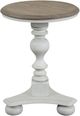 Riverside Furniture Jameson Antique Oak Side Table with Pale Taupe Base-1