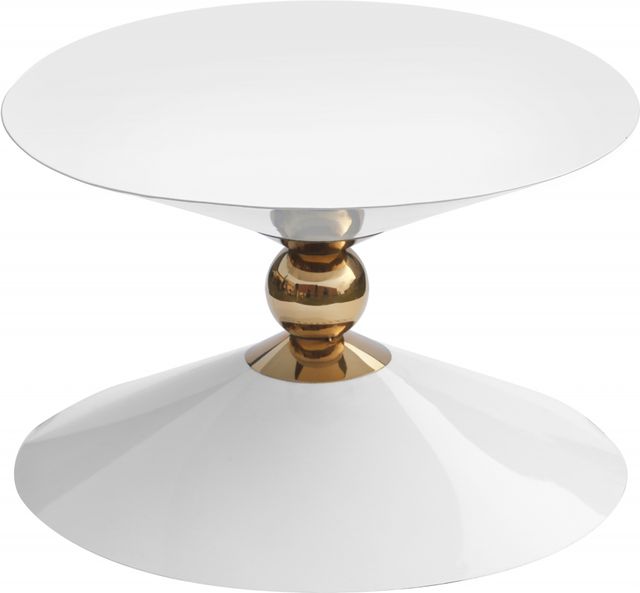 Meridian Furniture Malia White/Gold Coffee Table-1