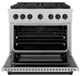 ZLINE Autograph Edition Paramount 36" 5.2 Cu. Ft. Satin Stainless Steel Dual Fuel Range with 6 Burner DuoPro™ Cooktop and Electric Convection Oven in Matte Black Accents-2