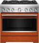KitchenAid® 36" Scorched Orange 6 Burner Pro Style Dual Fuel Range with No Preheat Air Fry Mode-0
