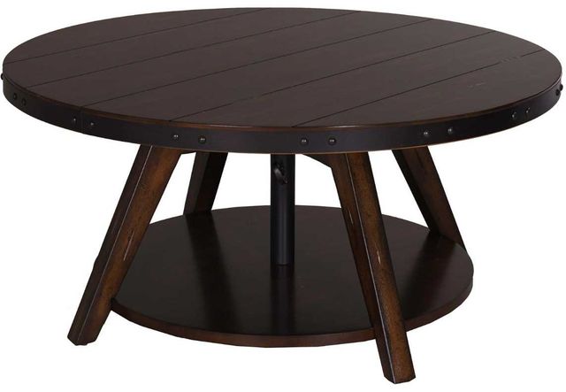 Liberty Furniture Aspen Skies Russet Brown Cocktail Table-0