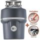 InSinkErator® Evolution Essential® XTR 0.75 HP Continuous Feed Black Enamel Gray Garbage Disposal-5