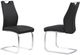 Armen Living Bravo 2-Piece Black/Brushed Stainless Steel Dining Side Chair Set-0
