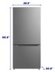 Element® 30 in. 18.7 Cu. Ft. Stainless Steel Bottom Freezer Refrigerator -4