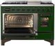 Ilve® Majestic III 48" Emerald Green Pro Style Dual Fuel Natural Gas Range with Triple Glass Door and Burnished Trim-2