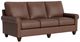 Bassett® Furniture Customizable Benchmade Premier Leather Panel Arm Sofa-0