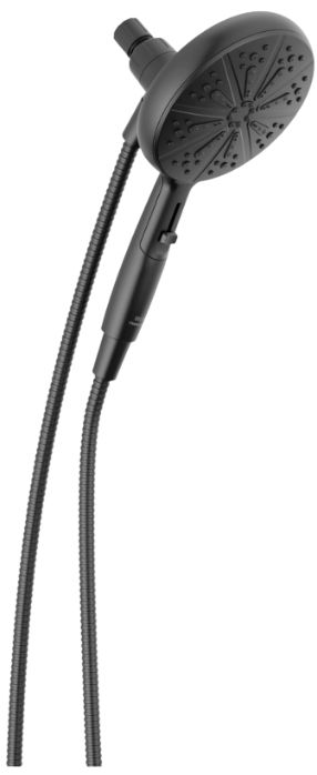 Delta Universal Showering Matte Black 6-Setting SureDock® Magnetic Round Hand Shower-0