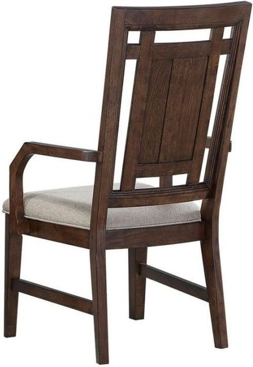 Winners Only® Kentwood Brown/Gray Upholstered Dining Arm Chair-2