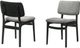 Armen Living Lima 2-Piece Black/Gray Dining Side Chair Set-0