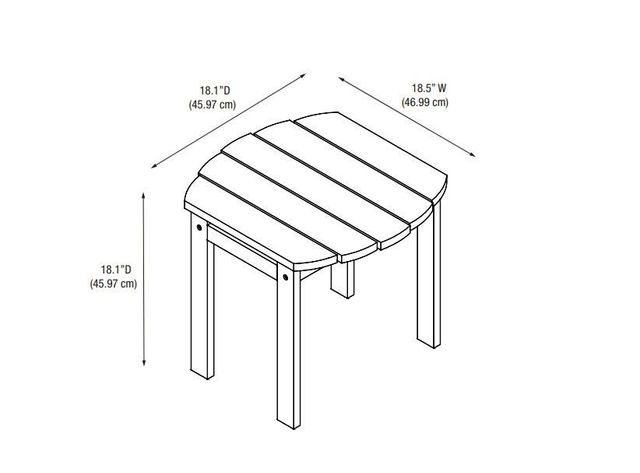 Linon Adirondack Red Wooden Outdoor End Table-2