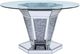 ACME Furniture Noralie Glass Top Round Dining Table with Mirrored and Faux Diamonds Base-3