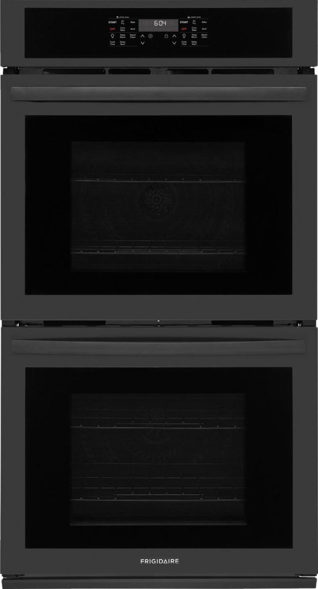 Frigidaire® 27” Black Electric Double Wall Oven with Air Fry-0