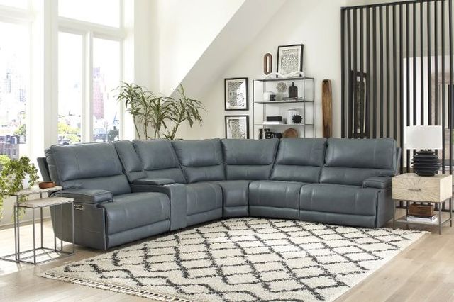 Parker House® Whitman 6-Piece Verona Azure Power Reclining Modular Sectional-3