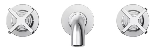 KOHLER® Castia™ Polished Chrome Wall-Mount Bathroom Sink Faucet Trim-1