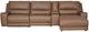 Signature Design by Ashley® Silverbrooke 4-Piece Caramel Power Reclining Right-Arm Facing Sectional and Chaise with Storage Console-0