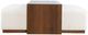 Jofran Inc. Hudson Brown/White Cocktail Ottoman with Casters-2