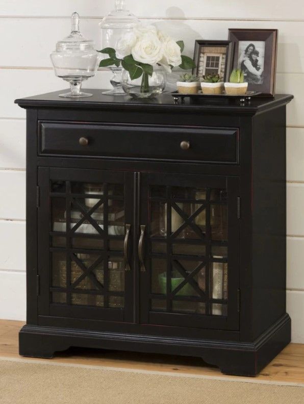 Jofran Inc. Craftsman Antique Black 32" Accent Chest-1