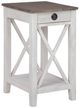 Signature Design by Ashley® Adalane Brown Top Accent Table with White Base-3