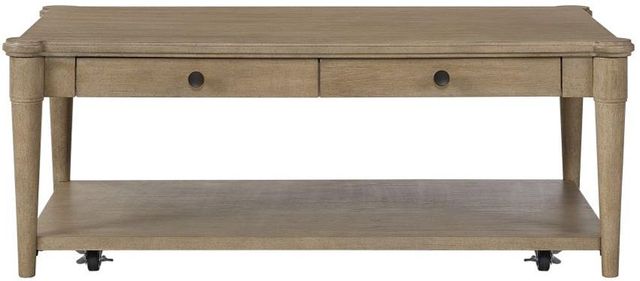 Bernards Citrus Heights Sand Cocktail Table with Caster-1