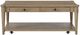 Bernards Citrus Heights Sand Cocktail Table with Caster-2