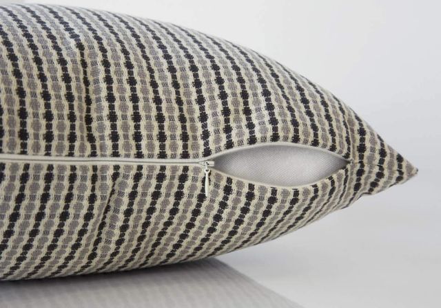 Monarch Specialties Inc. Set of 2 Black/Light Grey Pillow-1