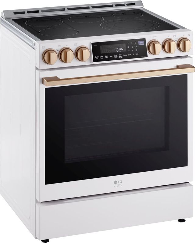 LG Studio 30" Essence White Slide-In Electric Range-2