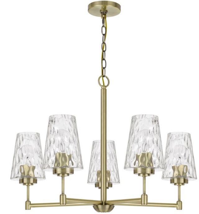 Cal® Lighting & Accessories Crestwood Antique Brass Chandelier-0