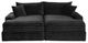 Furniture of America® Tavedestrand Black Double Chaise Sofa-2