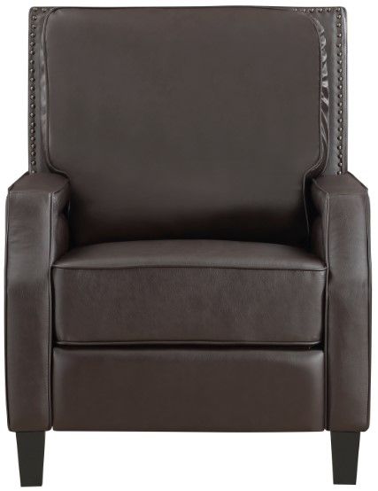 Homelegance® Berenson Dark Brown Manual Push Back Recliner-3