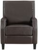 Homelegance® Berenson Dark Brown Manual Push Back Recliner-3