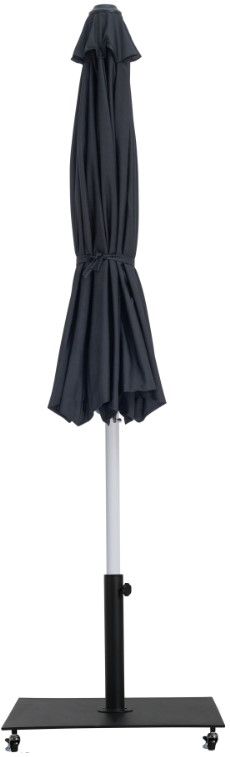 Meridian Furniture Amalfi Black/Matte White Aluminum Outdoor Patio Umbrella and Base-1