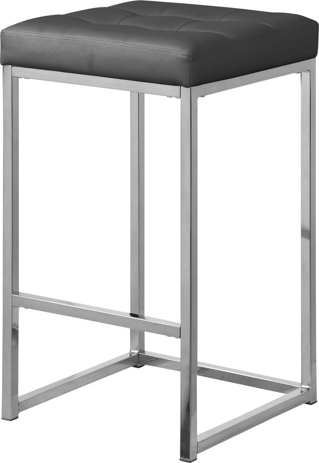 Meridian Furniture Nicola Gray Faux Leather Counter Stool-0