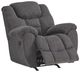 Signature Design by Ashley® Foreside Charcoal Manual Rocker Recliner-1