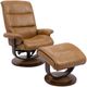 Parker House® Knight 2-Piece Butterscotch Manual Reclining Swivel Chair and Ottoman Set-0
